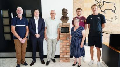 Reg Harrison Bust Takes Pride Of Place At Derby County