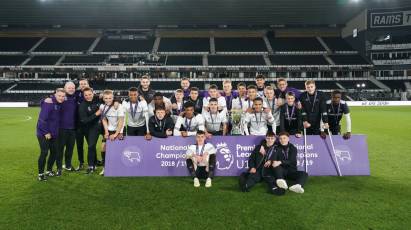 Derby County U18s Celebrate Winning Premier League National Title