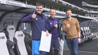 Two Fans Take On Pride Park Chair Challenge To Raise Money For Charity