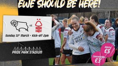 Derby County Women To Face Forest Women At Pride Park Later This Month