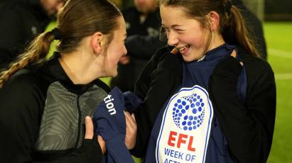 EFL Week Of Action: Warne + Barker Visit Female Talent Pathway Training
