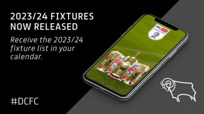 Download Derby’s 2023/24 Fixtures To Your Calendar