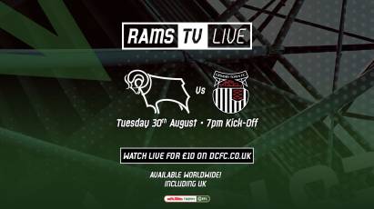 RamsTV Live: Derby County Vs Grimsby Town - Papa Johns Trophy