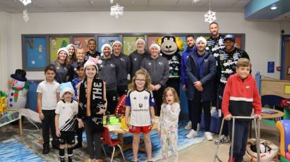 Derby County Pays Christmas Visit To Children And Families At Royal Derby Hospital 