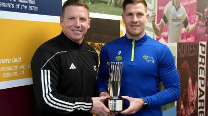 Collins Presented With January PFA Fans' Player Of The Month Award Trophy