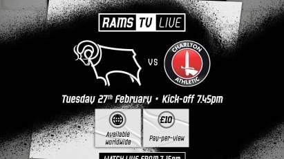 RamsTV Live: Derby County Vs Charlton Athletic
