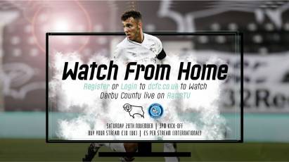 Watch From Home: Derby County Vs Wycombe Wanderers LIVE On RamsTV 