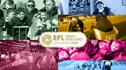 CLUB NEWS: Derby County Awarded Gold EFL Family Excellence Status for 2025/26 Season