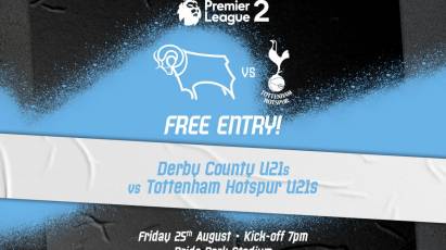FREE ENTRY For Under-21s' Clash With Spurs At Pride Park On Friday