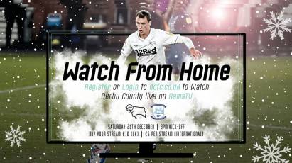 Watch From Home: Derby County Vs Preston North End LIVE On RamsTV