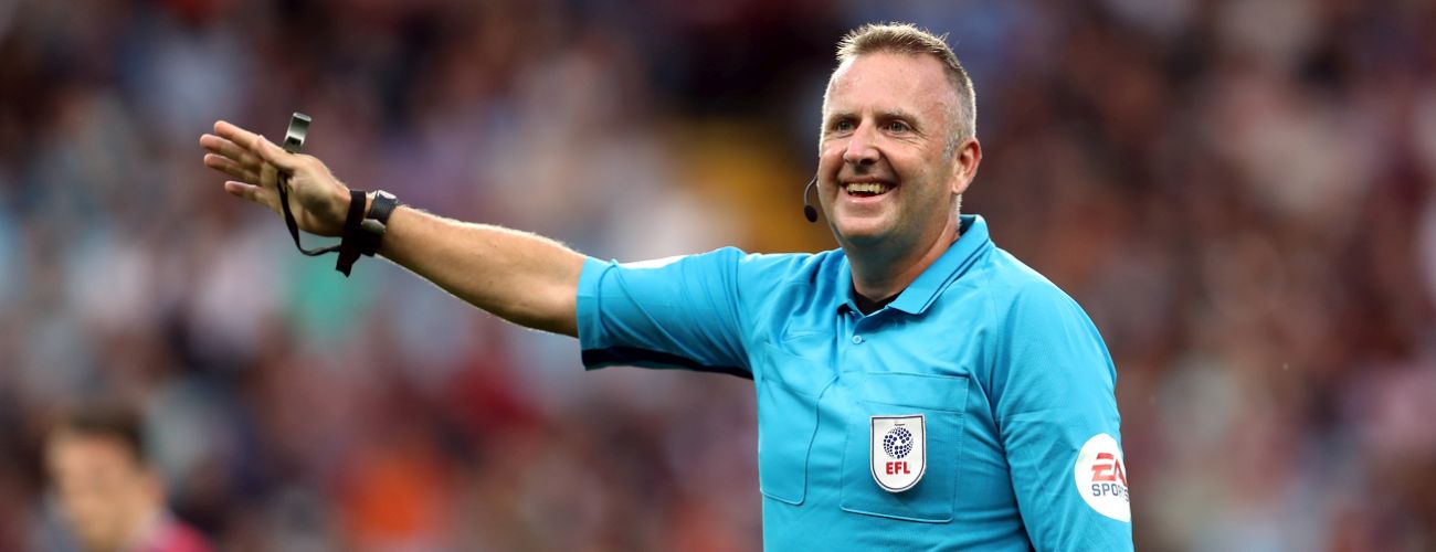 Jonathan Moss will be the man in the middle for Derby’s FA Cup Fourth Round...